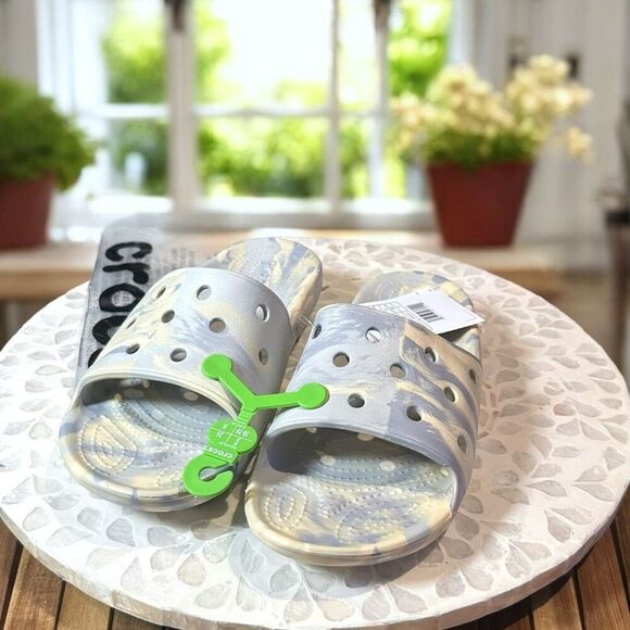 NWT Crocs Classic Slip-On Marbled Slide 208293‑1FS Unisex Youth Size J6 Women’s - Picture 4 of 11